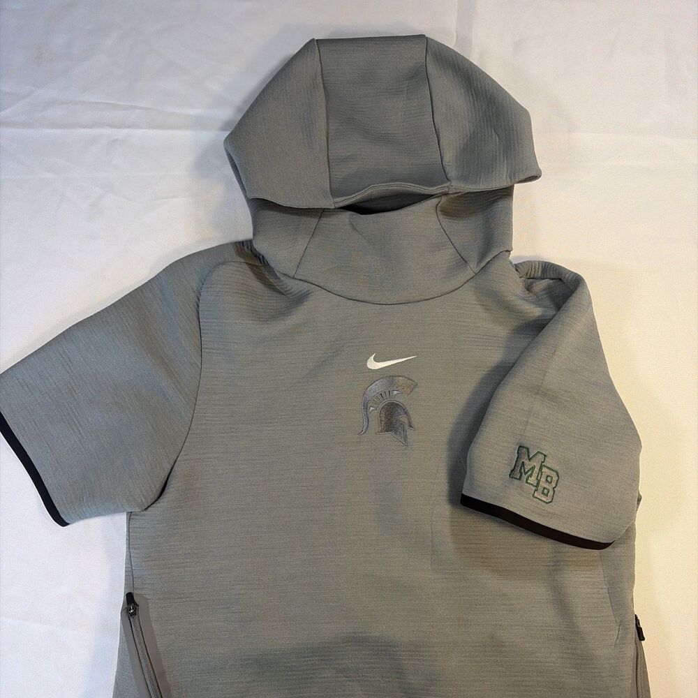 Nike Michigan State Spartans Hoodie Mens S Gray Fleece NCAA